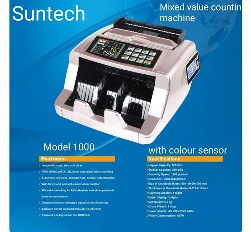 Fully Automatic Mix Value Counting Machine, Color : Silver