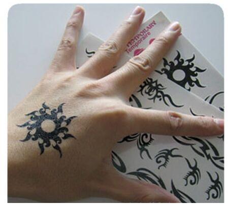 Black Tattoo Sticker, Pattern : Printed