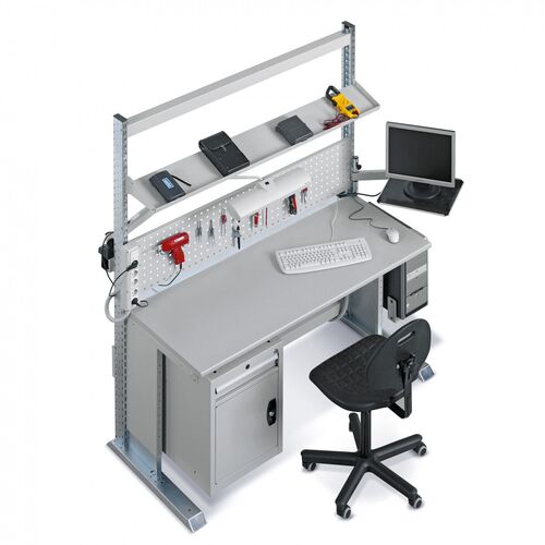 CRCA Industrial Workstation, Color : Blue, grey, silver, white