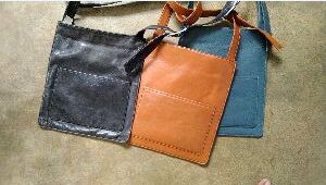 Plain Calf Sheep Leather Fancy Sling Bag, Closure Type : ZIP