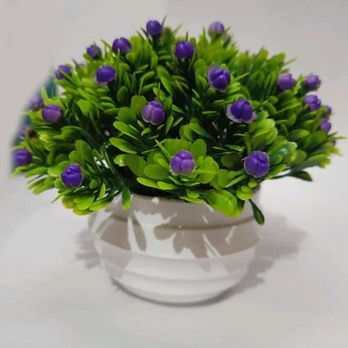 Artificial Bonsai Plant, for Decoration, Color : Green, Purple White