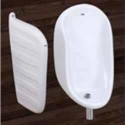 Partition Plate Half Stall Mens Urinal, Color : White