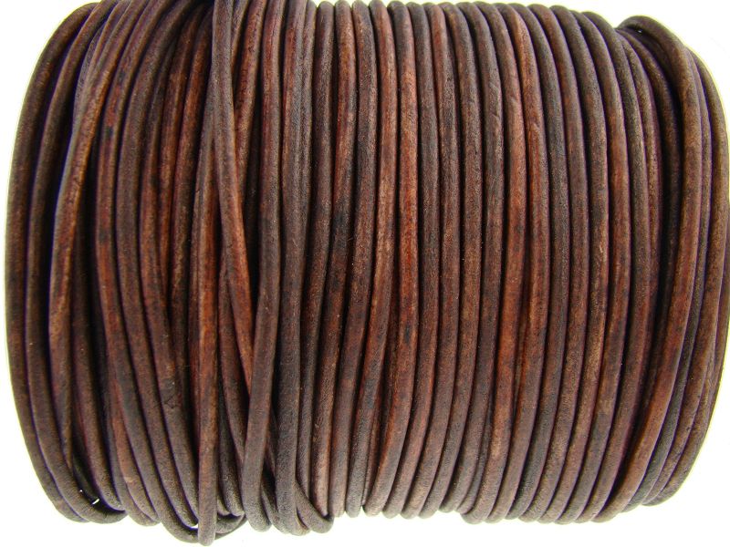 Antique Round Leather Cord, Size : 5mm