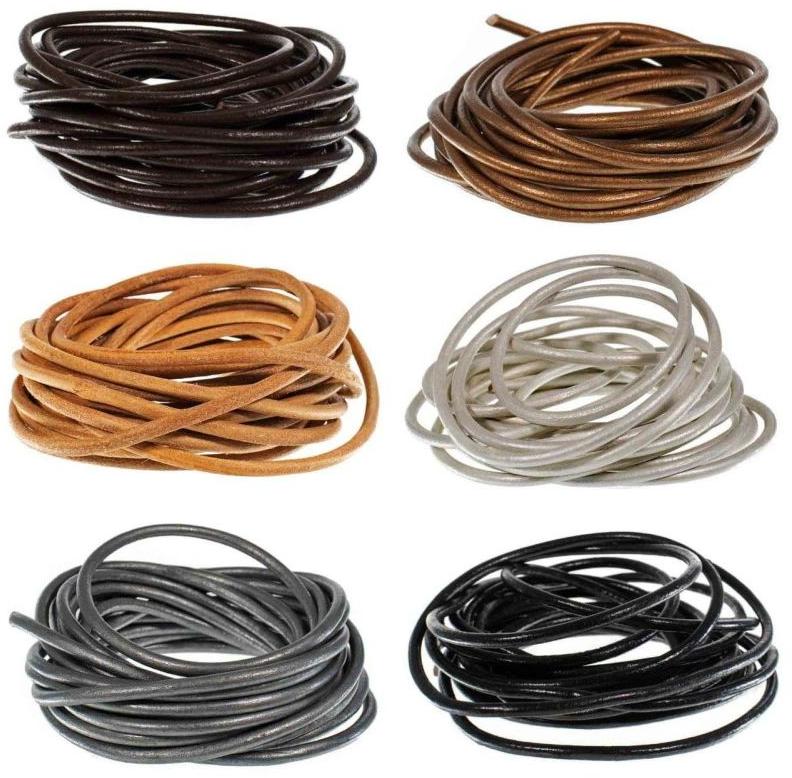 Round Leather Cord, for Binding Pulling, Clothing Use, Decoration Use, Technics : Machine Made