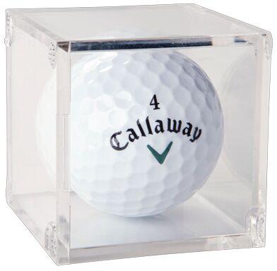 6 PACK OF GOLF BALL CLEAR SQUARE DISPLAY CASES
