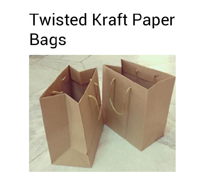 twisted kraft paper bag