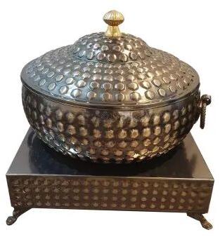 Copper Round Chafing Dish, Capacity : 2 Litre