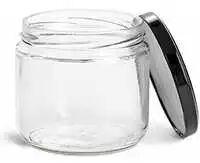 100ml Glass Round Jar, for Dining Table, Juicer Blender, Feature : Eco Friendly, Elegant Design, Fine Finish