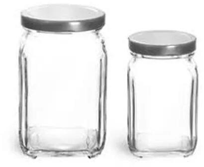 Transparent Square Glass Jar, Feature : Fine Finishing, Leakage Proof, Scratch Resistant, Unique Design.