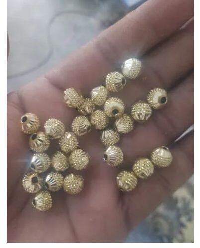Golden Polished Brass Imitation Beads, Packaging Type : Packet