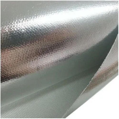 200-1200 GSM Plain Aluminum Coated Fiberglass Fabric, Color : Silver