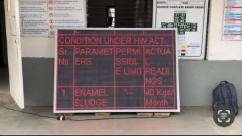 Industrial Pollution Parameter Control Display Board, for Railway Station, Malls.Market, Advertising