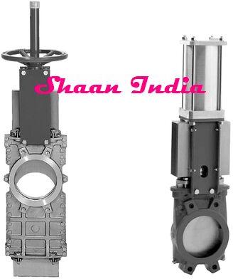 Shaan Steel Knife Edge Gate Valves, for Pipe Line, Industry, Machinery, Size : 50 mm to 300 mm