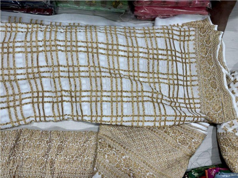 Khadhail Banarase Printed Pure Chiffon Saree, Feature : Comfortable