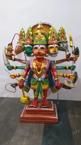 Wood Panchmukhi Hanuman Statue, Size : 6 Inch