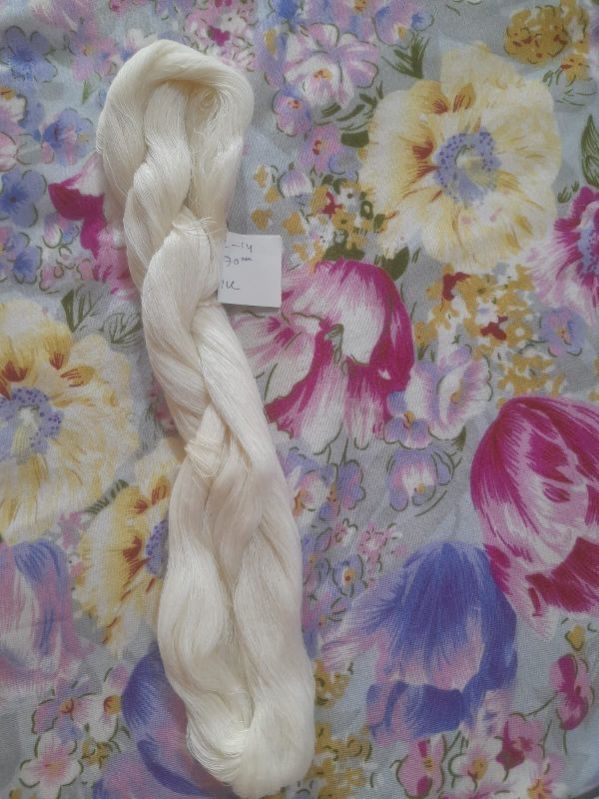 Double Twist Eri Spun Silk Yarn, for Textile Industry, Color : White