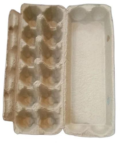 Grey Rectangle Moulded Pulp 12 Egg Tray
