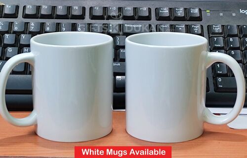 Ceramic Sublimation Blank Coffee Mug, Color : White