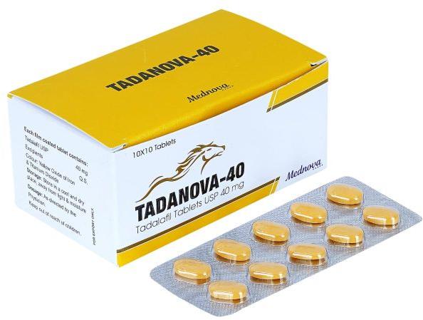 Tadanova 40mg Tablets, for Erectile Dysfunction