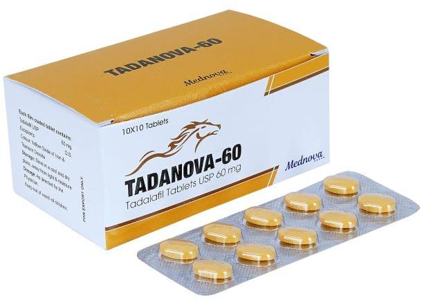 Tadanova 60mg Tablets, for Erectile Dysfunction