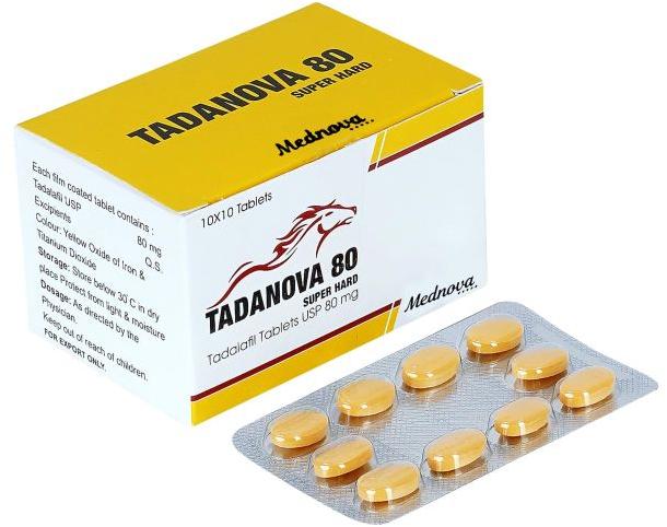 Tadanova 80mg Tablets, for Erectile Dysfunction