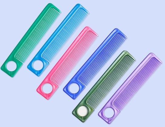 Plastic Hole Type Pocket Comb, for Hair Use