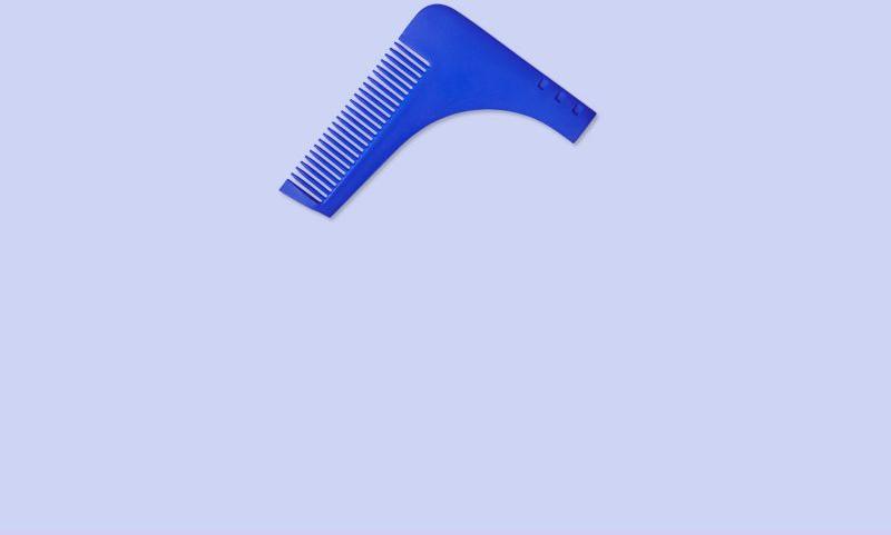 Rectangular Plastic Plain Printed Beard Comb, for Hair Use