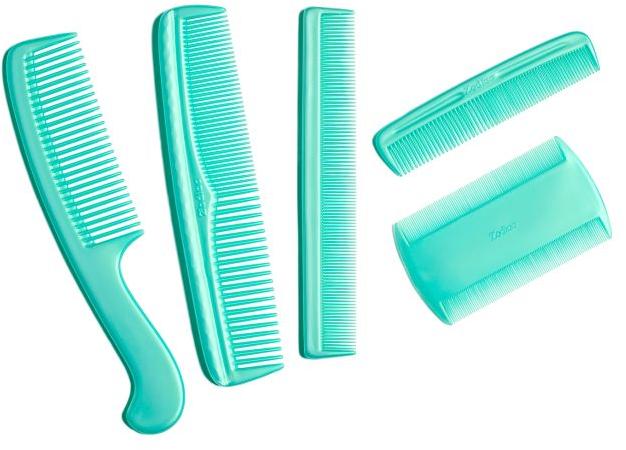Rectangular Plastic PS-555 Family Pack Comb, for Hair Use, Pattern : Plain Printed