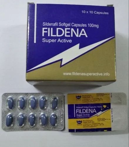 Fildena Super Active 100mg Capsules, for Erectile Dysfunction, Grade Standard : Pharma