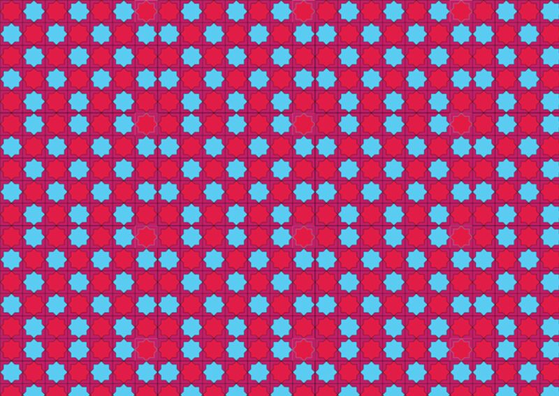 Red blue pattern gift wrapping paper