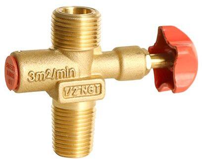 Camping Valve with Regulating Knob, for Gas Fitting, Pattern : Plain