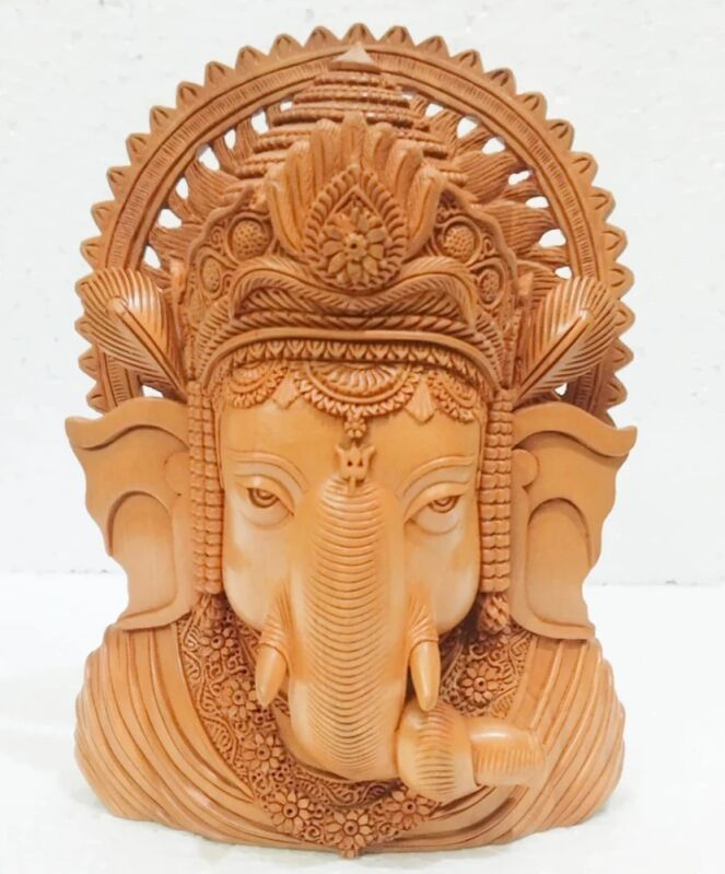 Polished Wooden Handicrafts, for Decoration, Gifting, Temple Decoration, Feature : Attractive Designs