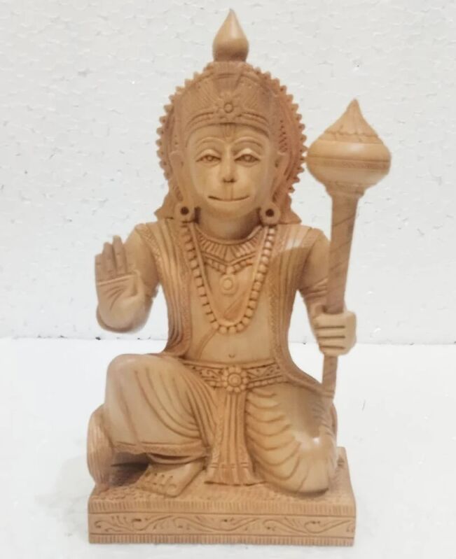 Wooden Hanuman Statue, for Worship