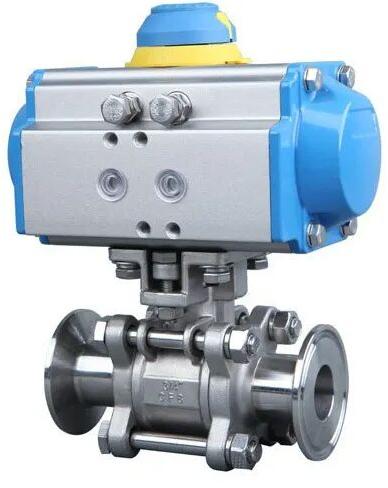 Pneumatic Mild Steel Ball Valve, Size : 1 to 6 inch