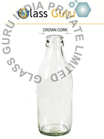 Crown Cap Milk Glass Bottle