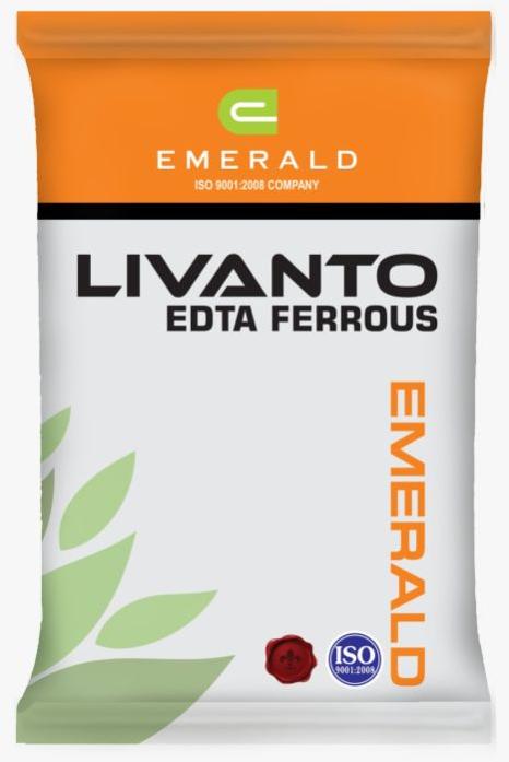 Edta Ferrous Livanto Micronutrient Fertilizer, For Agriculture, Packaging Type : Plastic Packet