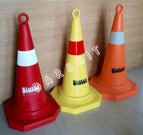 Plastic Sintex Road Safety Cone, Shape : Conical