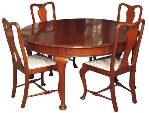 Wooden Round Dining Table Set, for Restaurant, Office, Hotel, Home, Pattern : Plain