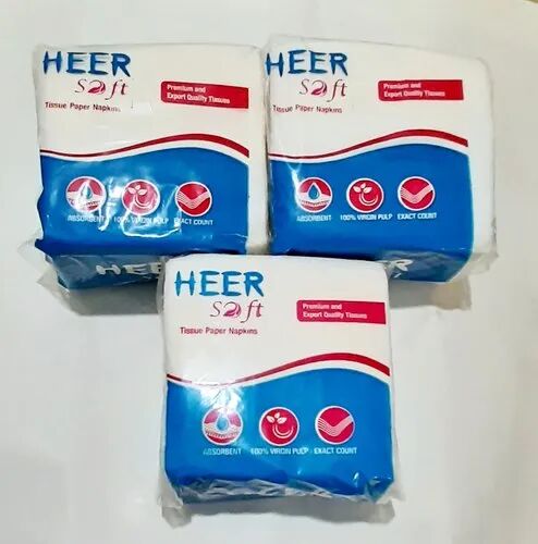 Sqaure Plain Tissue Paper, for Restaurant, Packaging Type : Packet