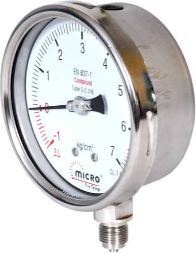 Stainless Steel Pressure Gauges, Display Type : Analog