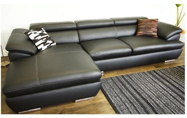 Four Seater L shape Leatherette Sofa