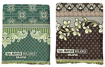 Solapuri Mayur Pankh Double Bed Blanket, Technics : Machine Made