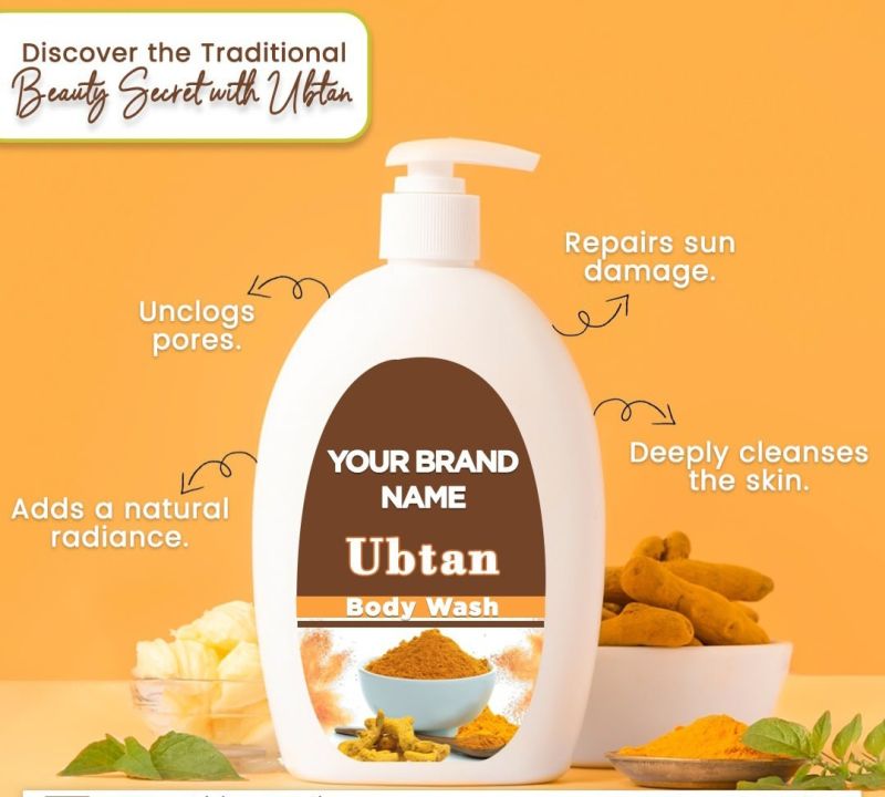 Light Yellow Ubtan Body Wash, for Application On Face, Packing Material : Packed in Plastic Bottles