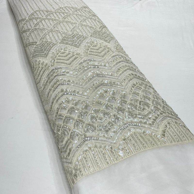 Embroidered georgette fabric, Width : 44 - 58 Inches