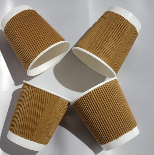 Ripple Paper Cup, for Parties, Color : Brown