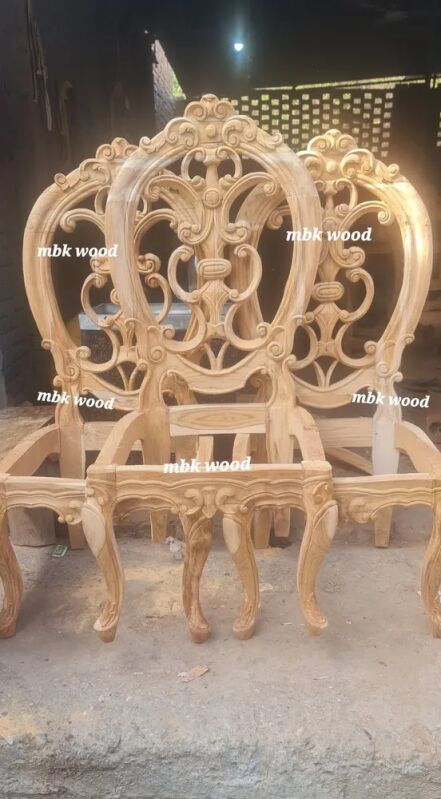 Wooden Carving Dining Chair, For Home, Color : Brown