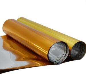 Multiple Extrusion PVC Golden Metalized Film, for Packaging, Hardness : Rigid