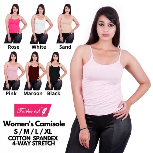 Cotton 4-way stretch Ladies Camisole Top, Feature : Comfortable, Easily Washable, Shrink Resistance