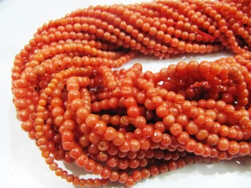 Gemstone Natural Coral Beads, Color : Orange