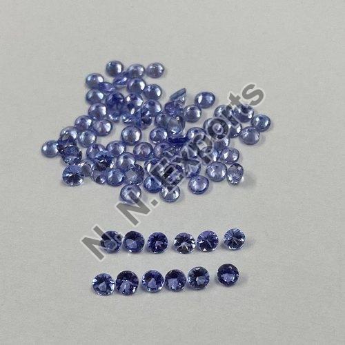 Natural Tanzanite Faceted Round Loose Gemstones, for Jewellery Use